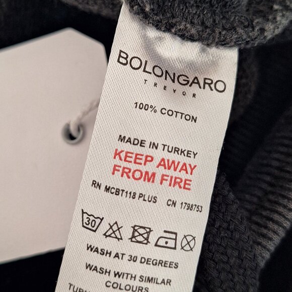 Bolongaro cotton Shorts gray black color size XL - Picture 3 of 6